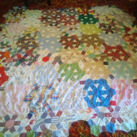 Colorful Patchwork Quilt Top